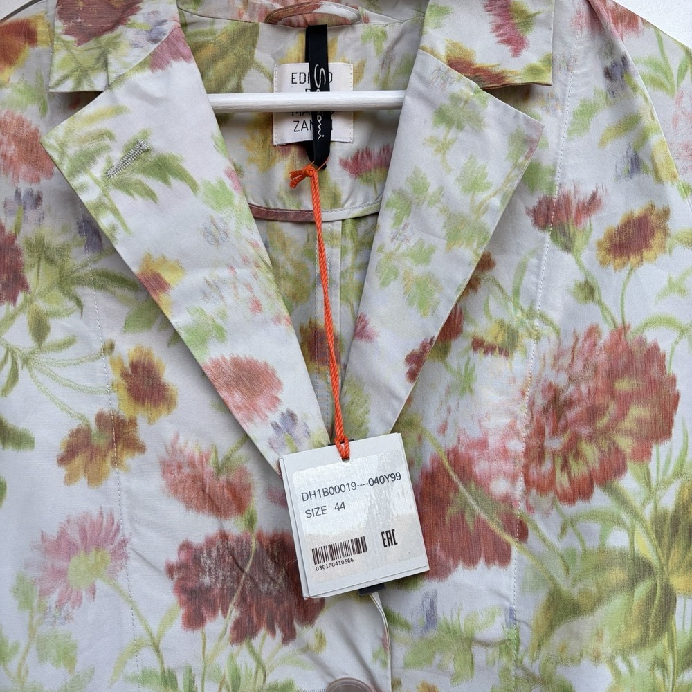 Santoni Marco Zanini Runway Coat Floral A Line IT44 NWT Spring 2018 Rare - Picture 7 of 12